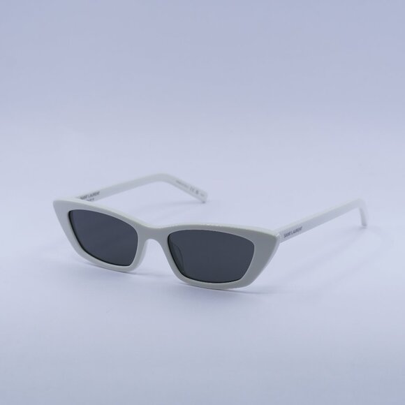 🕶️ New Saint Laurent SL277 011 Sunglasses - White Frame, Grey Lenses - Picture 1 of 10